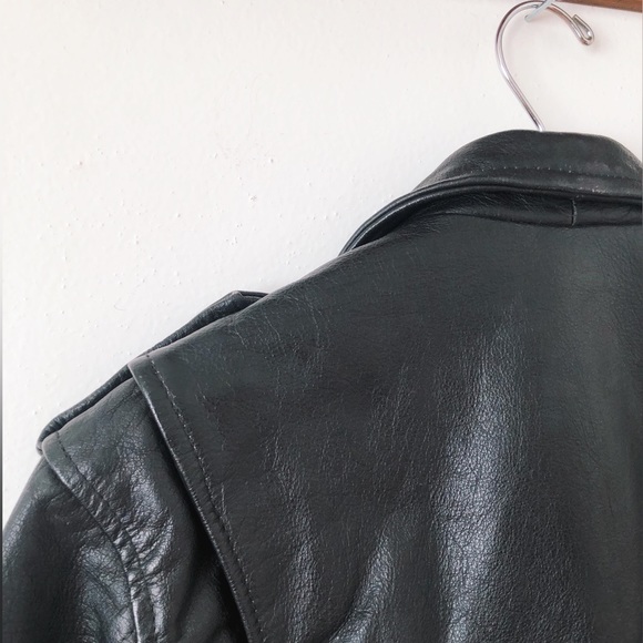 Vintage 70s 80s Leather Motorcycle Jacket / Ramones Moto Jacket / Punk Jacket - Picture 9 of 10